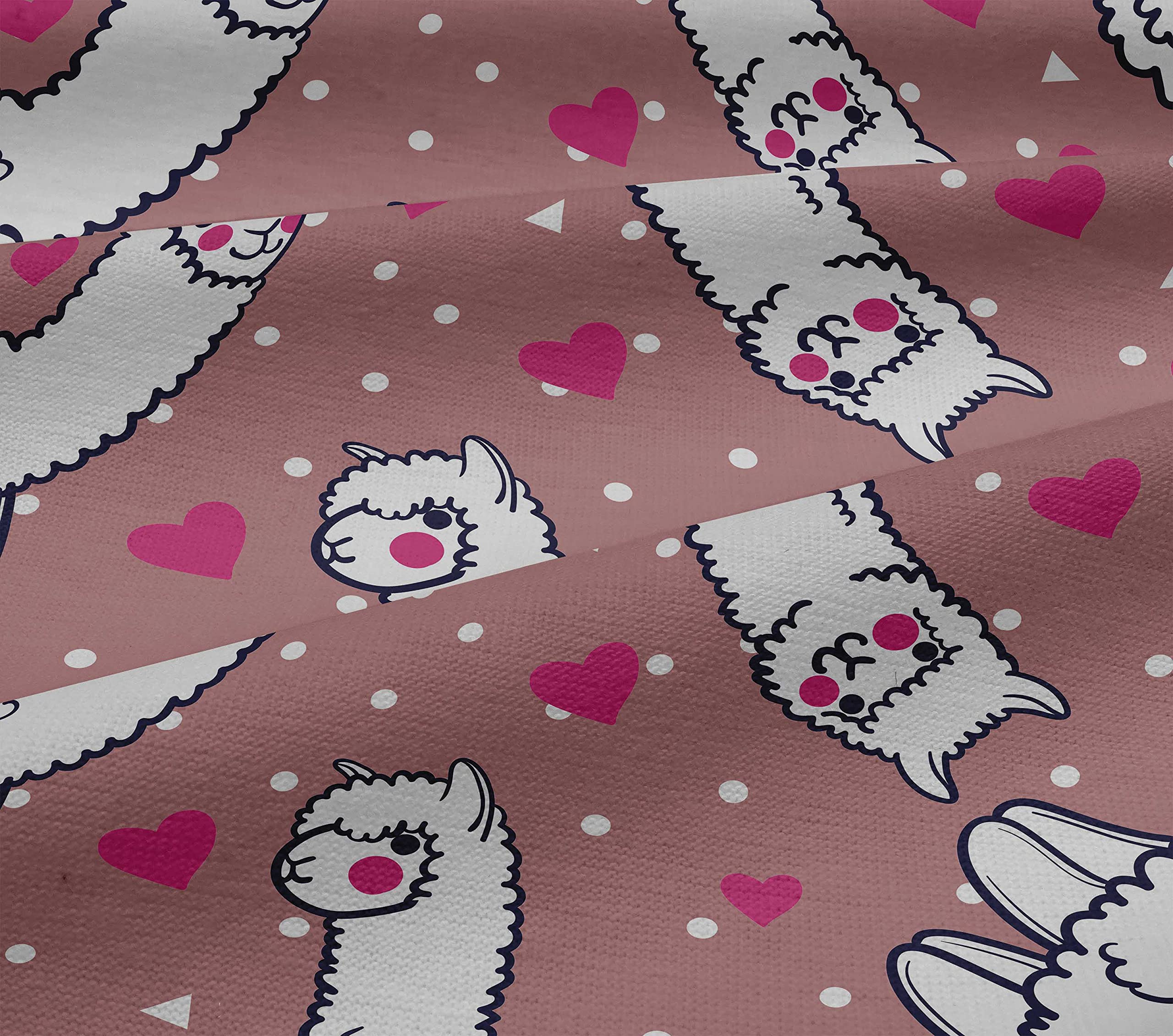 oneOone Viscose Jersey Dusty Rose Fabric - 60 Inch Wide Soft Knit Material for Sewing, DIY Nursery Decor, Baby Blankets & Home Crafts (Sheep Print Design)