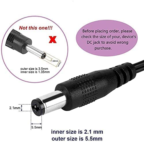 10W 5V 2A Power Adapter with 4.4ft Cable - Universal AC 100-240V to DC Power Supply for LED Strip Lights, HDMI Splitter, Router, Audio/Video Devices - 5.5mmx2.1mm DC Connector - Perfect for Home Entertainment & Office Electronics
