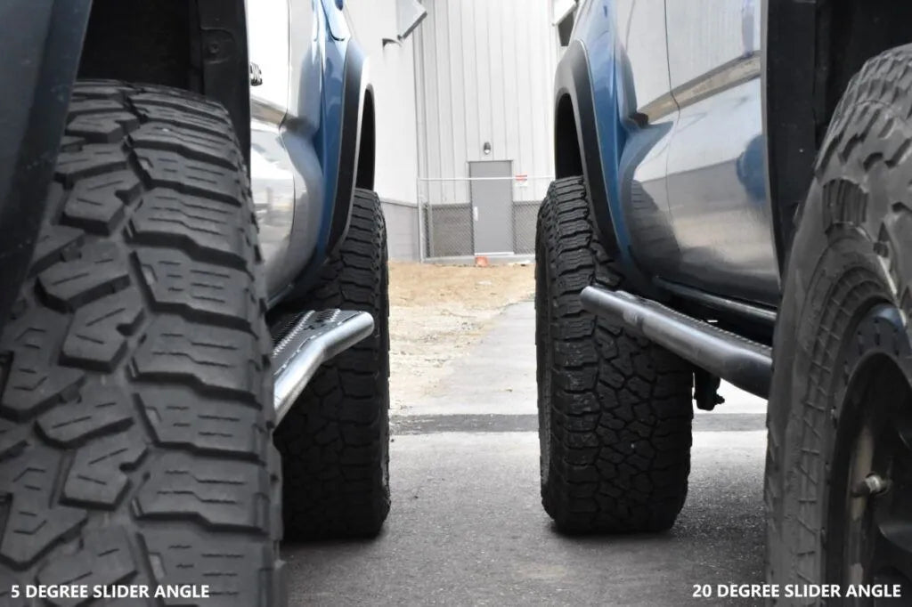 2016-2023 Toyota Tacoma RCI Offroad Rock Sliders - 20 Degree Angle, Satin Black Powder Coat | Heavy Duty Protection for Off-Road Adventures & Trail Riding