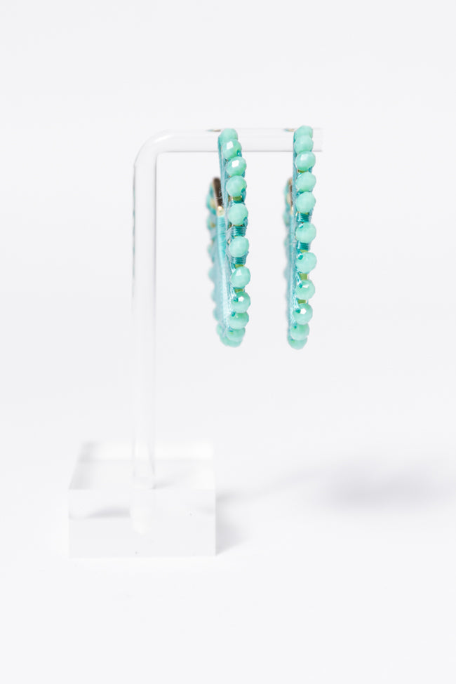 Green Thread Wrapped Hoop Earrings for Women - Boho Chic Dangle Hoops - Lightweight Gold Plated Jewelry - Perfect for Parties, Weddings & Everyday Wear
