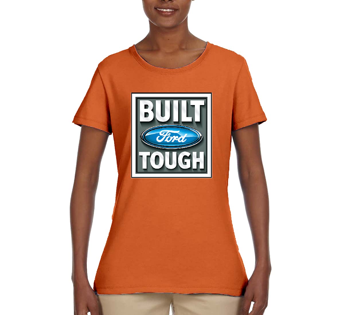 Official Ford Mustang Shelby Licensed Women's Graphic T-Shirt | Classic Cars & Trucks Collection | Built Ford Tough Apparel for Casual Wear & Car Enthusiasts