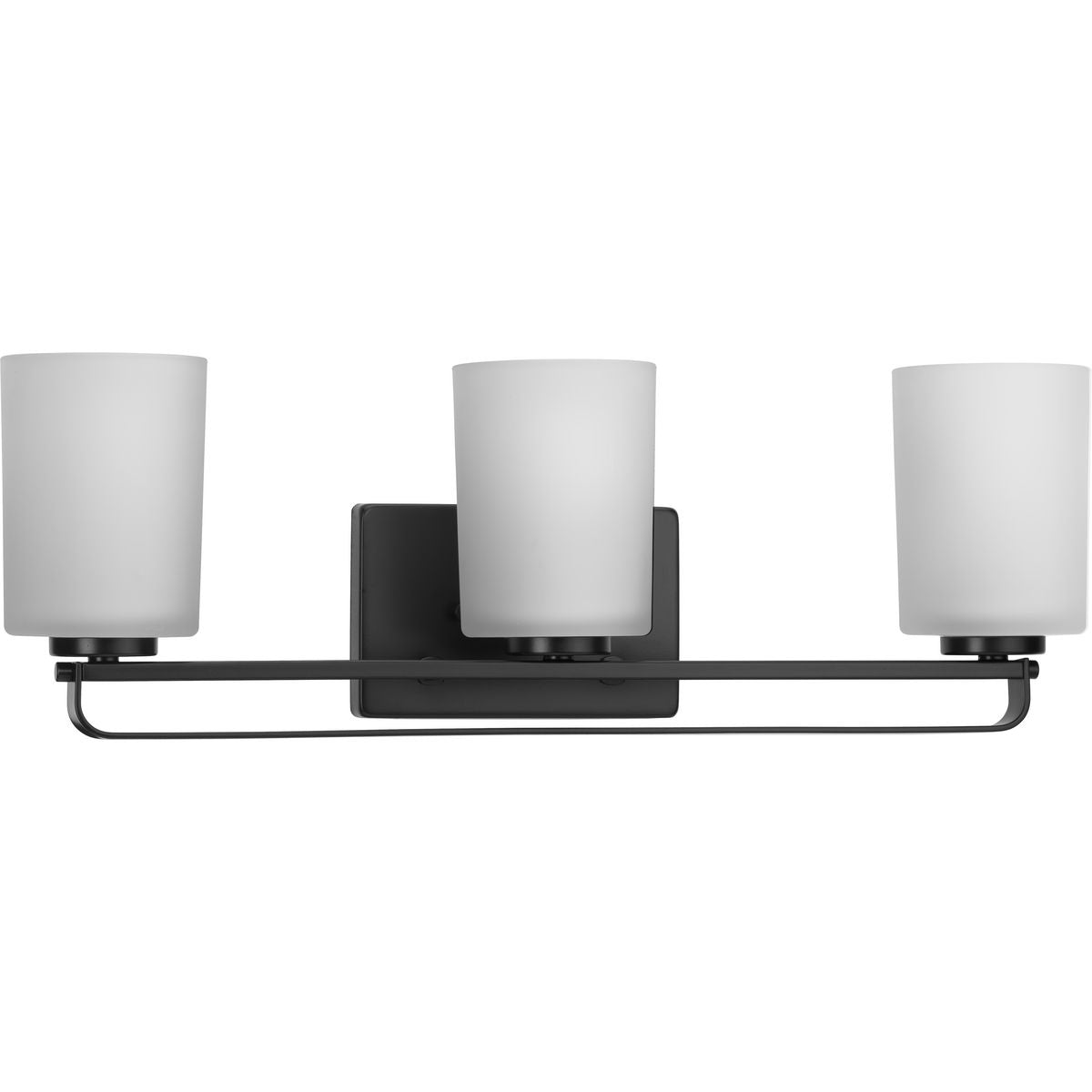 League Collection Three-Light Etched Glass Bath Vanity Light - Modern Bathroom Lighting Fixture for Vanity Mirror, Sink Area, and Powder Room Decor