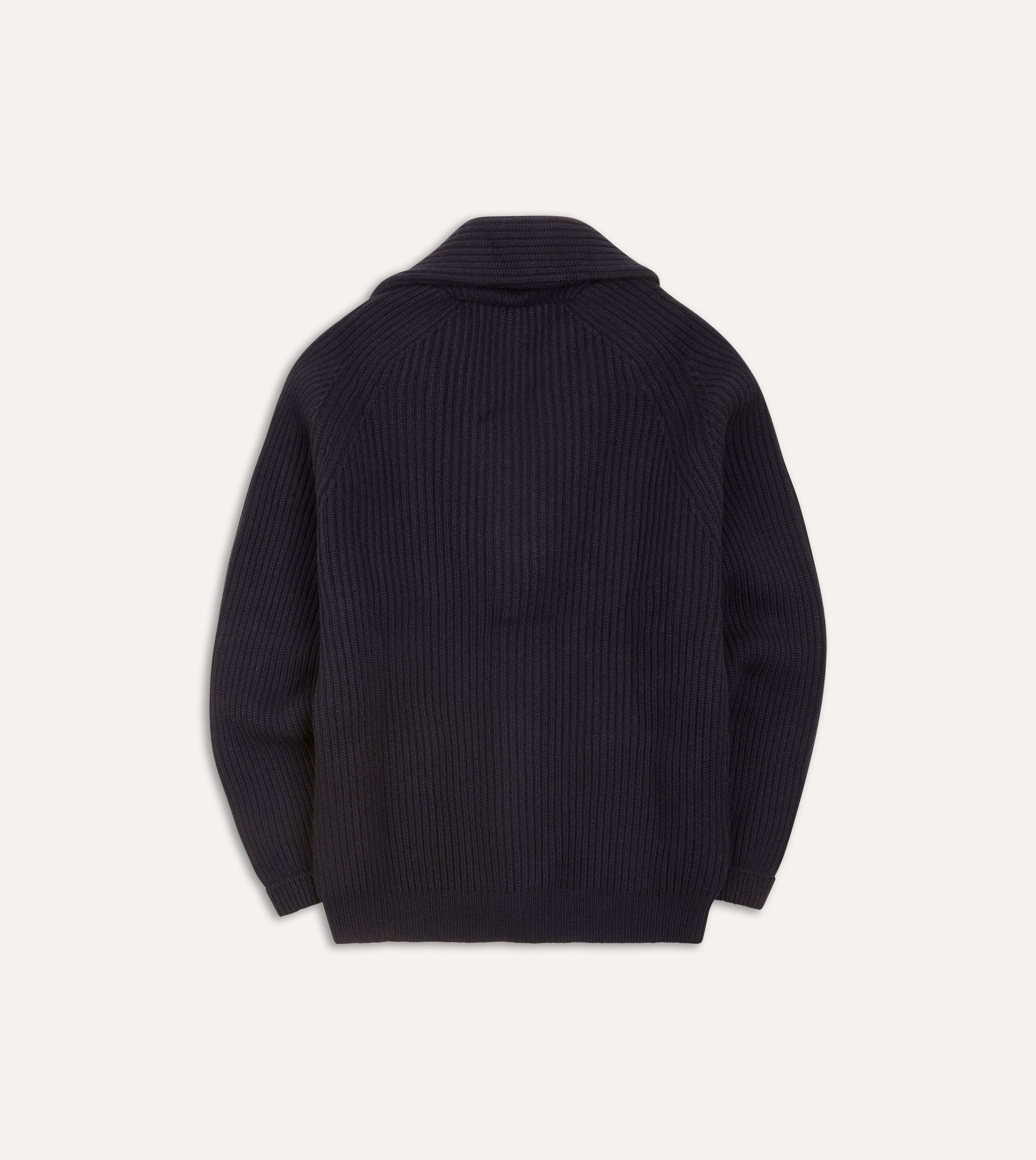 Luxury Navy Blue Cashmere Shawl Collar Cardigan for Women - Soft & Warm Winter Sweater - Perfect for Office, Date Night & Holiday Outfits