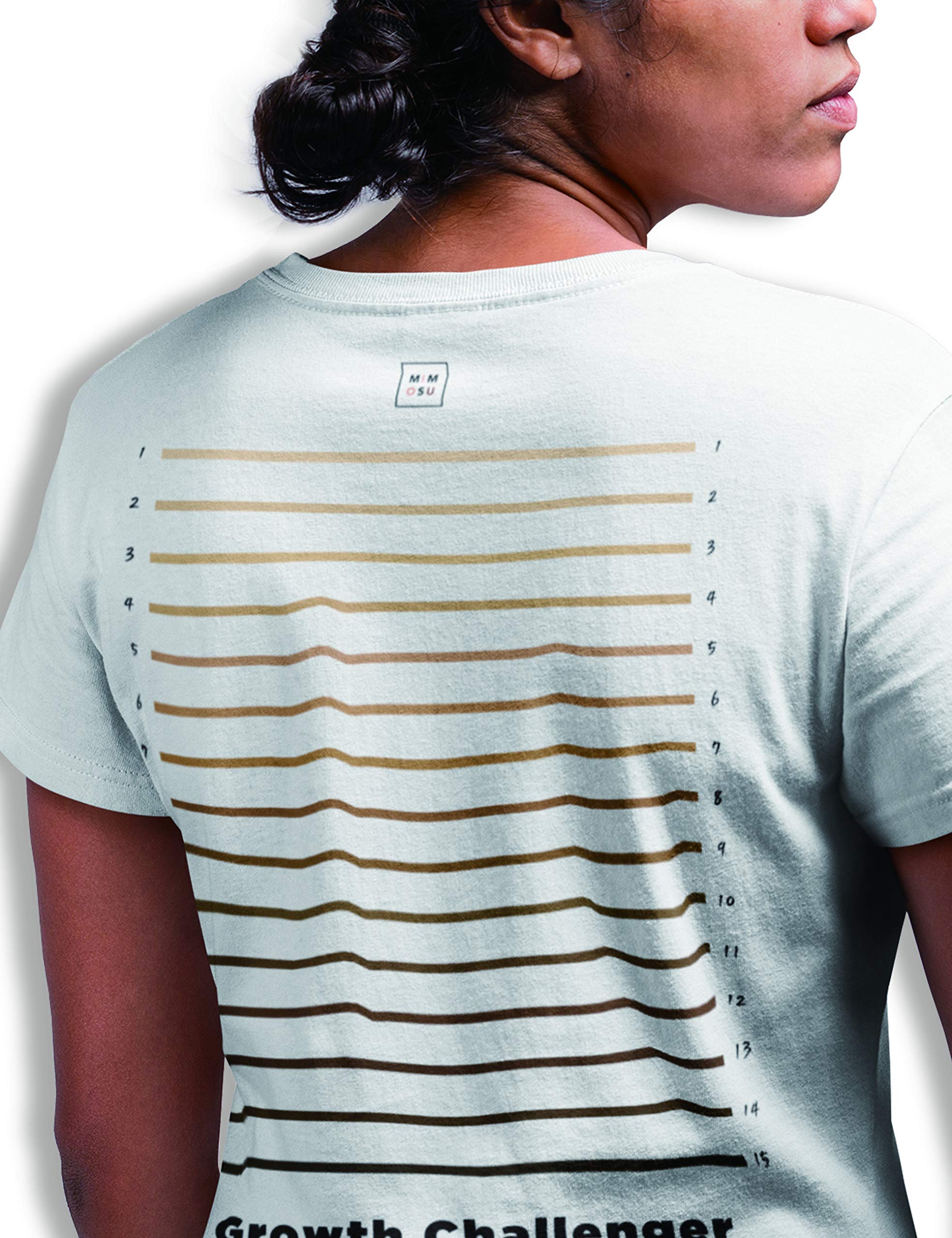Women's Melanin Graphic Tee - Mimosu Hair Length Chart Shirt for Rice Water Challenge | Stylish Casual Wear for Everyday & Social Media