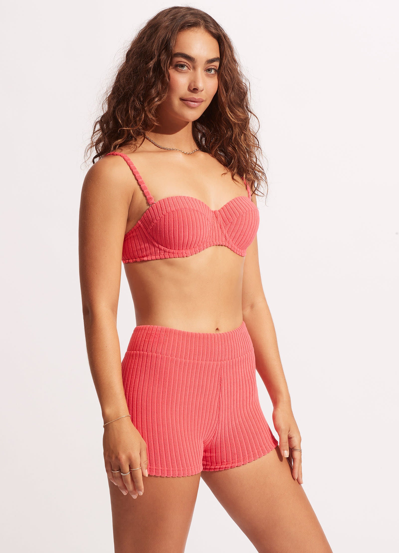Havana Boyleg Swimwear - Sun Kissed Coral Bikini Bottom | High Waisted Comfort for Beach, Pool & Vacation | Perfect for Summer Swim & Tropical Getaways
