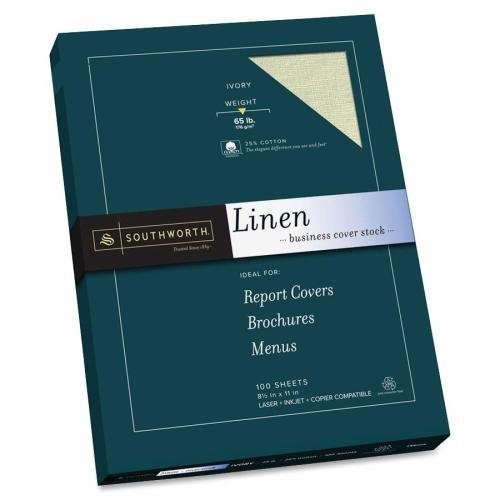 Southworth SOUZ560CK Premium 25% Cotton Linen Business Cover Stock Paper - Ideal for Business Cards, Letterheads & Professional Stationery