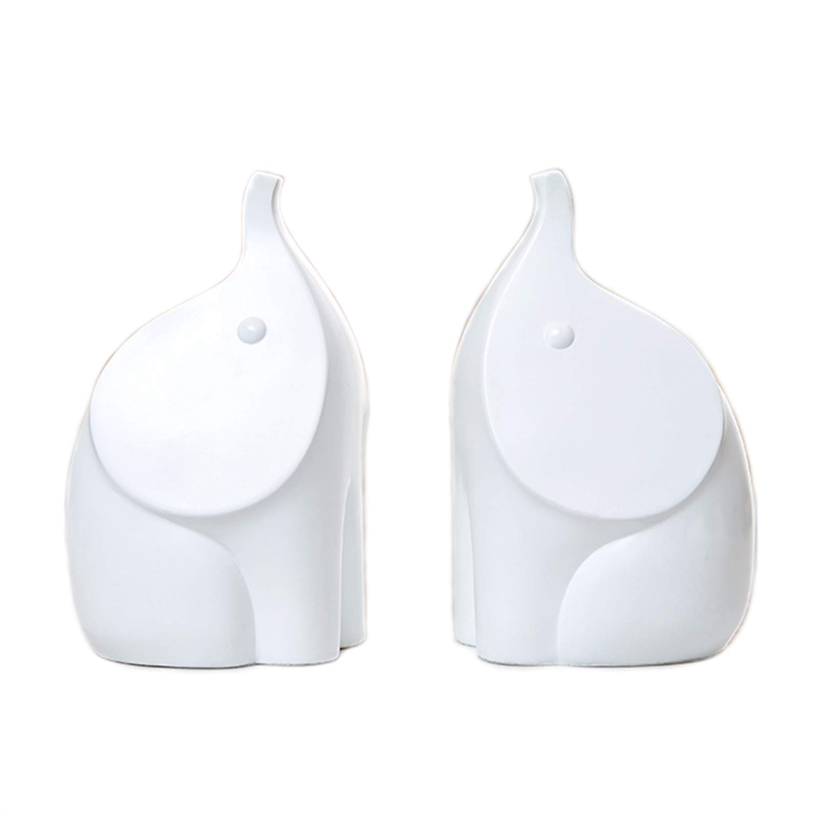 Modern Abstract Elephant Bookends for Heavy Books - Sturdy Book Supports for Shelves, Home Office & School Decor - 1 Pair - Perfect for Organizing Books, Displaying Collectibles & Adding Style to Any Space