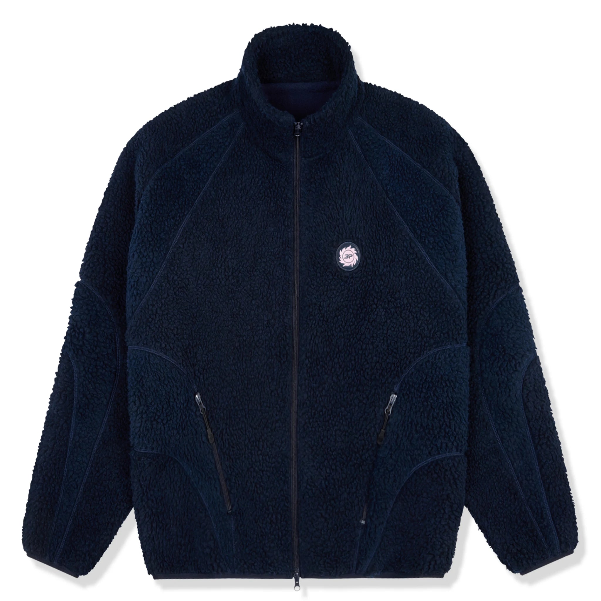Broken Planet Dark Blue Polar Fleece Jacket - Warm & Cozy Winter Outerwear for Men & Women - Perfect for Hiking, Camping & Outdoor Adventures