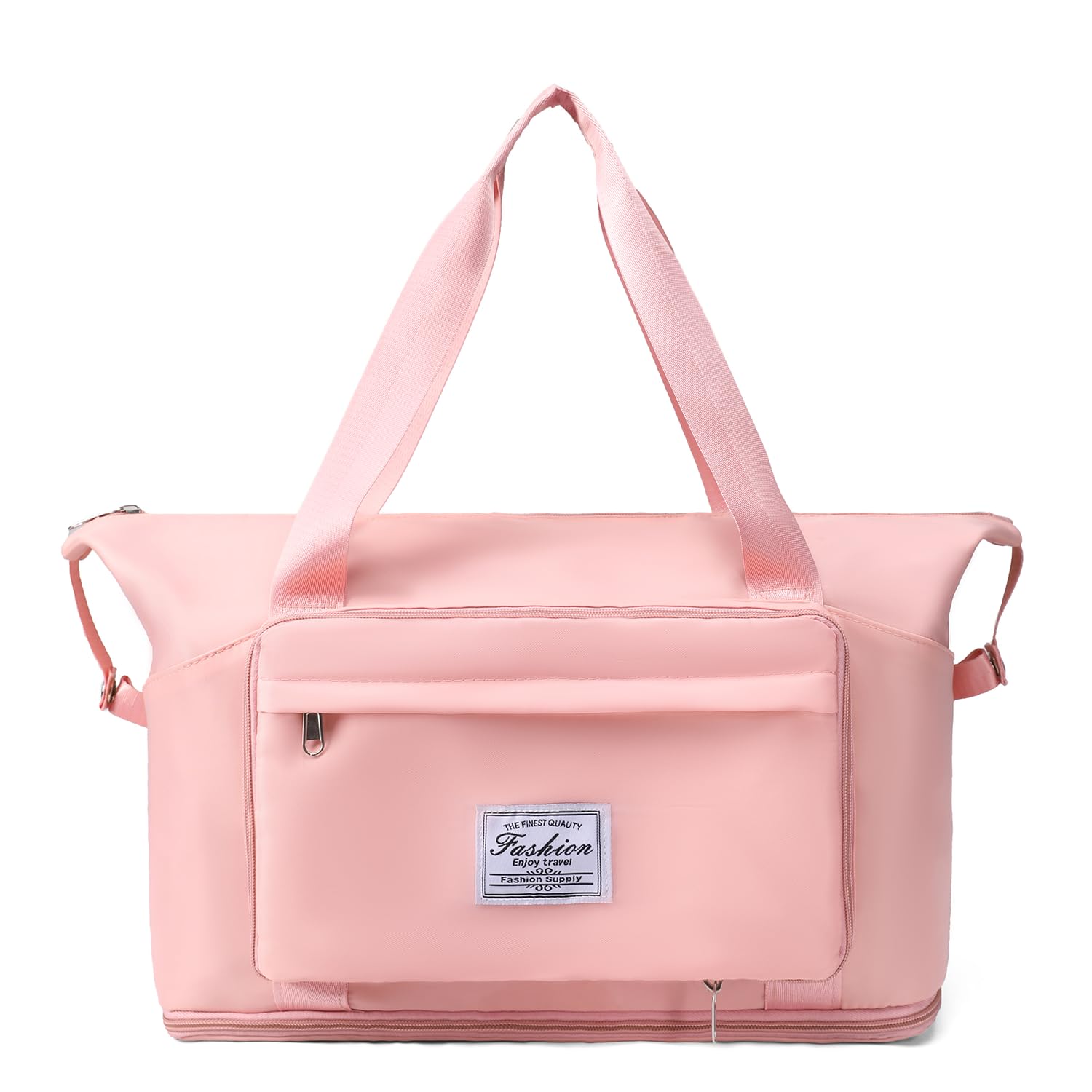 Expandable Duffle Travel Bag for Women - Waterproof Wet Pocket, Trolley Sleeve, Pink Weekender Overnight Bag - Perfect for Gym, Weekend Getaways & Air Travel