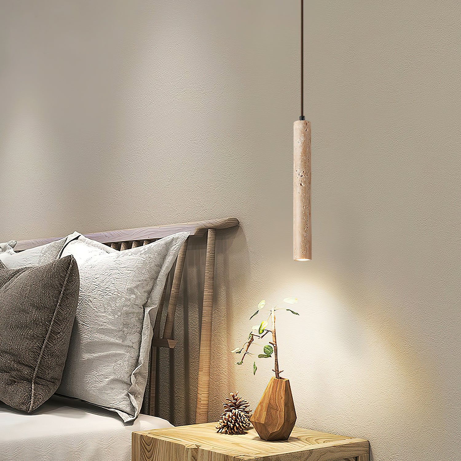 Modern Long Cylinder Pendant Light - Sleek Minimalist Hanging Lamp for Kitchen Island, Dining Room & Living Room Decor - Energy Efficient LED Lighting Fixture