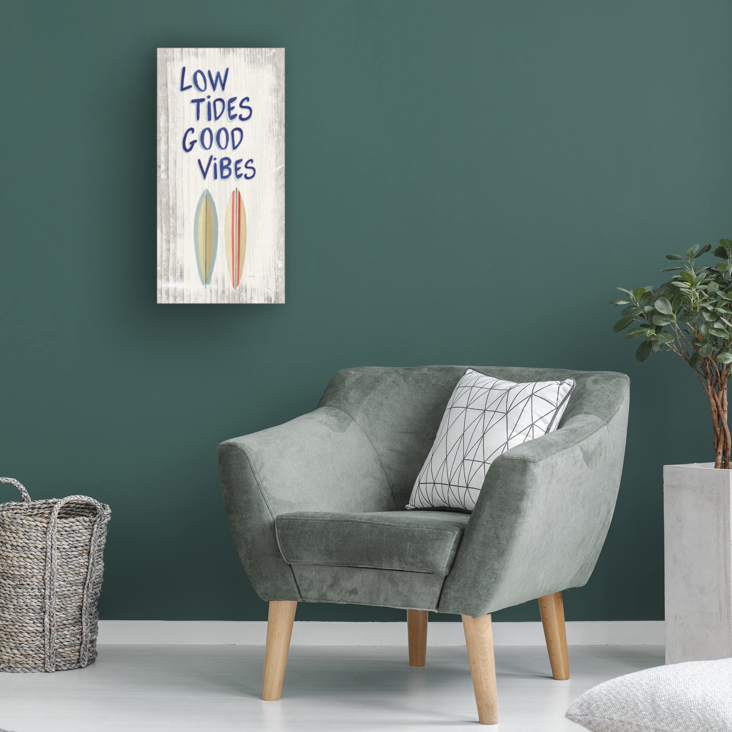 James Wiens 'Beach Time V' Canvas Wall Art Print - Coastal Decor for Living Room, Bedroom & Office - Handmade Premium Quality Fine Art Painting
