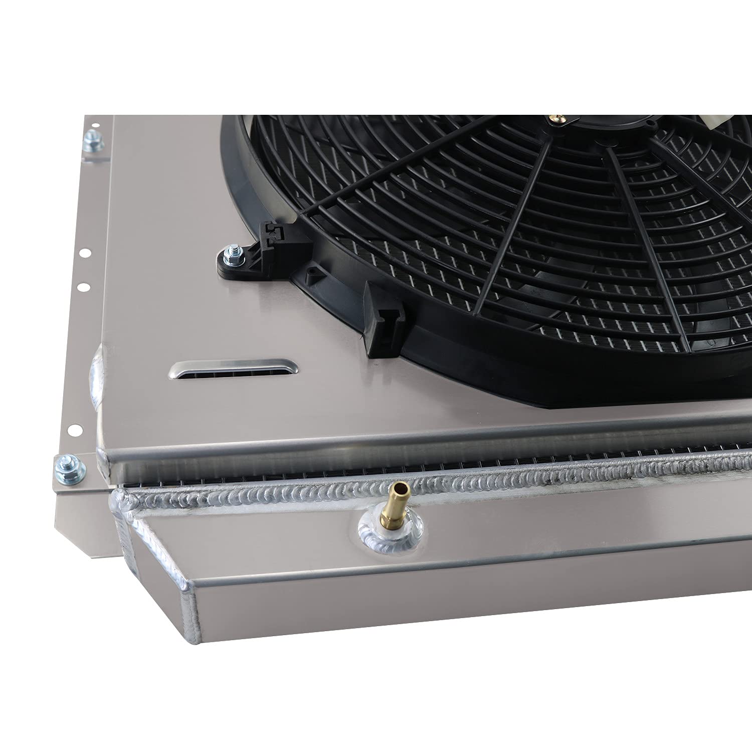 1949-1954 Chevy Bel Air & Fleetline Aluminum Radiator - 4 Row Core with Fan Shroud & Relay | High-Performance Cooling for Classic Car Restoration & Hot Rod Builds
