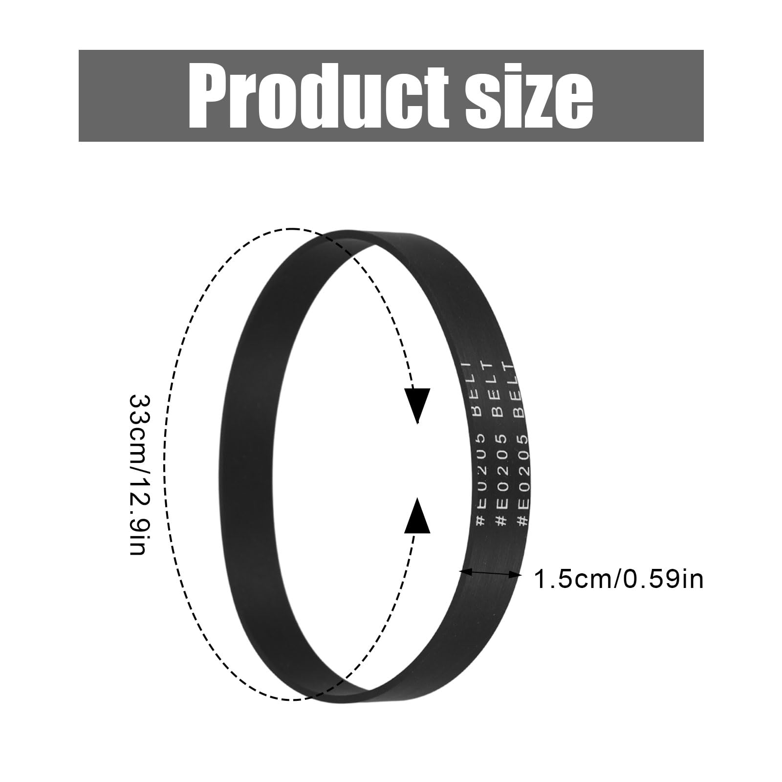 4-Pack Vacuum Belts Style U for Eureka Airspeed Upright Bagless Vacuum Cleaner Models AS1000/AS1000A/AS1001/AS1001A/AS1002A - Replacement E0205 Belts Compatible with Parts 83797 & 61120 Series - Perfect for Home Cleaning & Maintenance