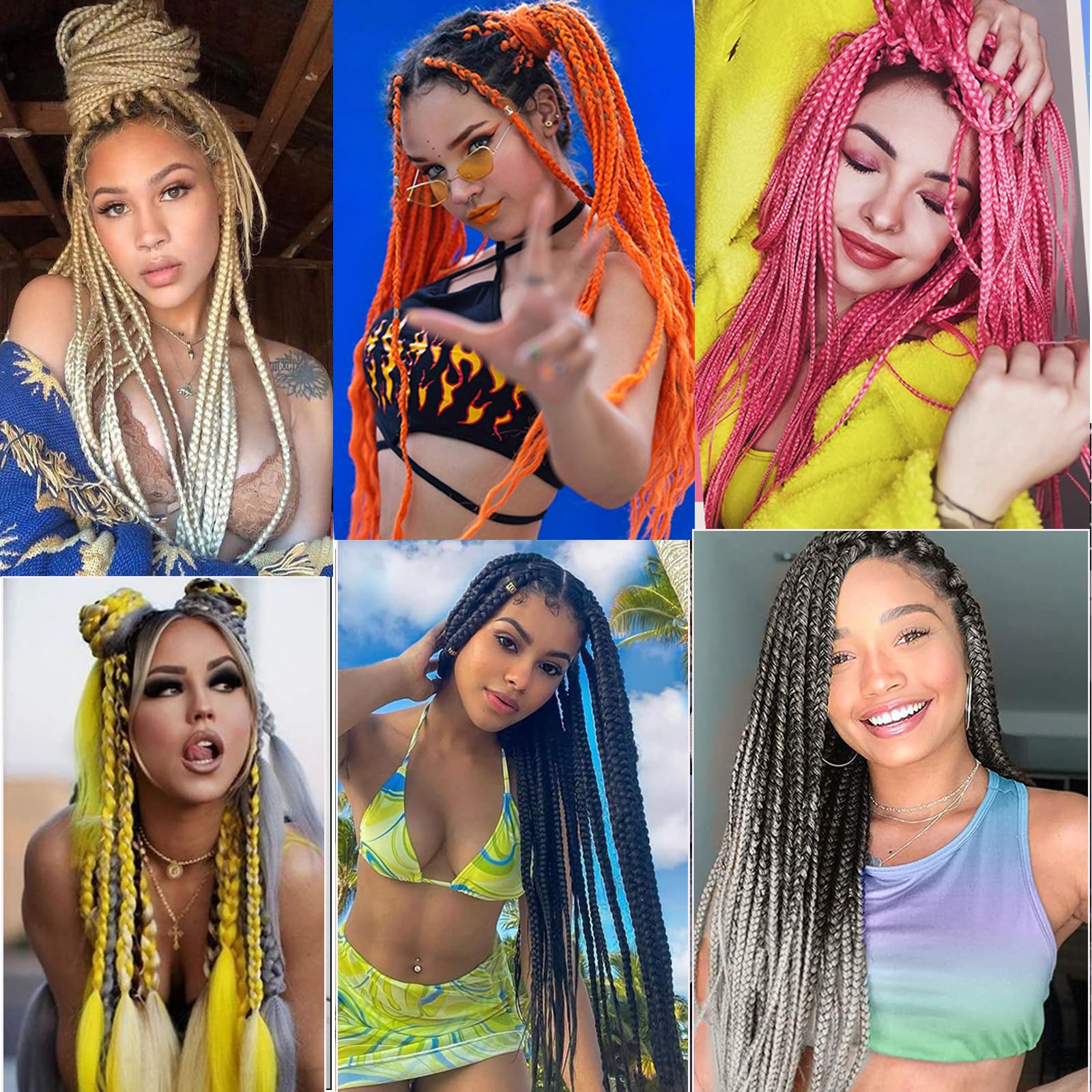 Pre-Stretched Ombre Braiding Hair for Crochet & Twist Braids - 30 Inch (8 Packs) 1B Color - Soft & Tangle-Free Synthetic Hair for Black Women - Perfect for Protective Styles, Box Braids & Salon Use