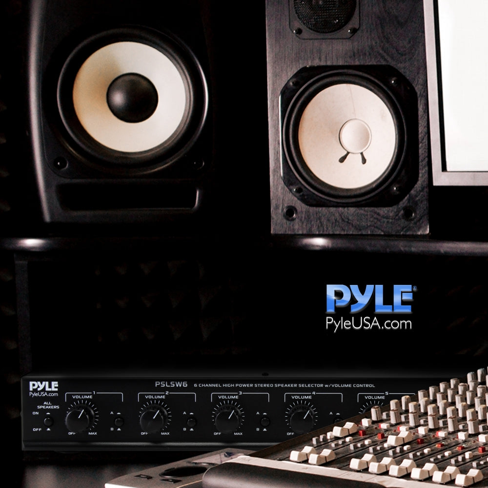 6-Channel Speaker Selector System - Multi-Room Audio Distribution for Home Theater & Whole House Music