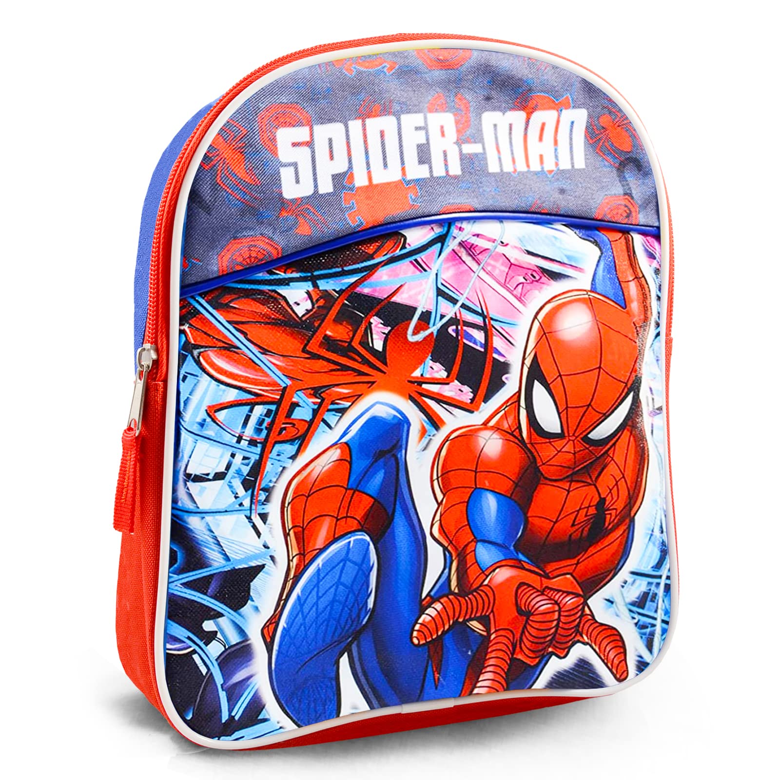 Marvel Spiderman Mini Backpack for Kids - 4 Piece School Supply Set with 11