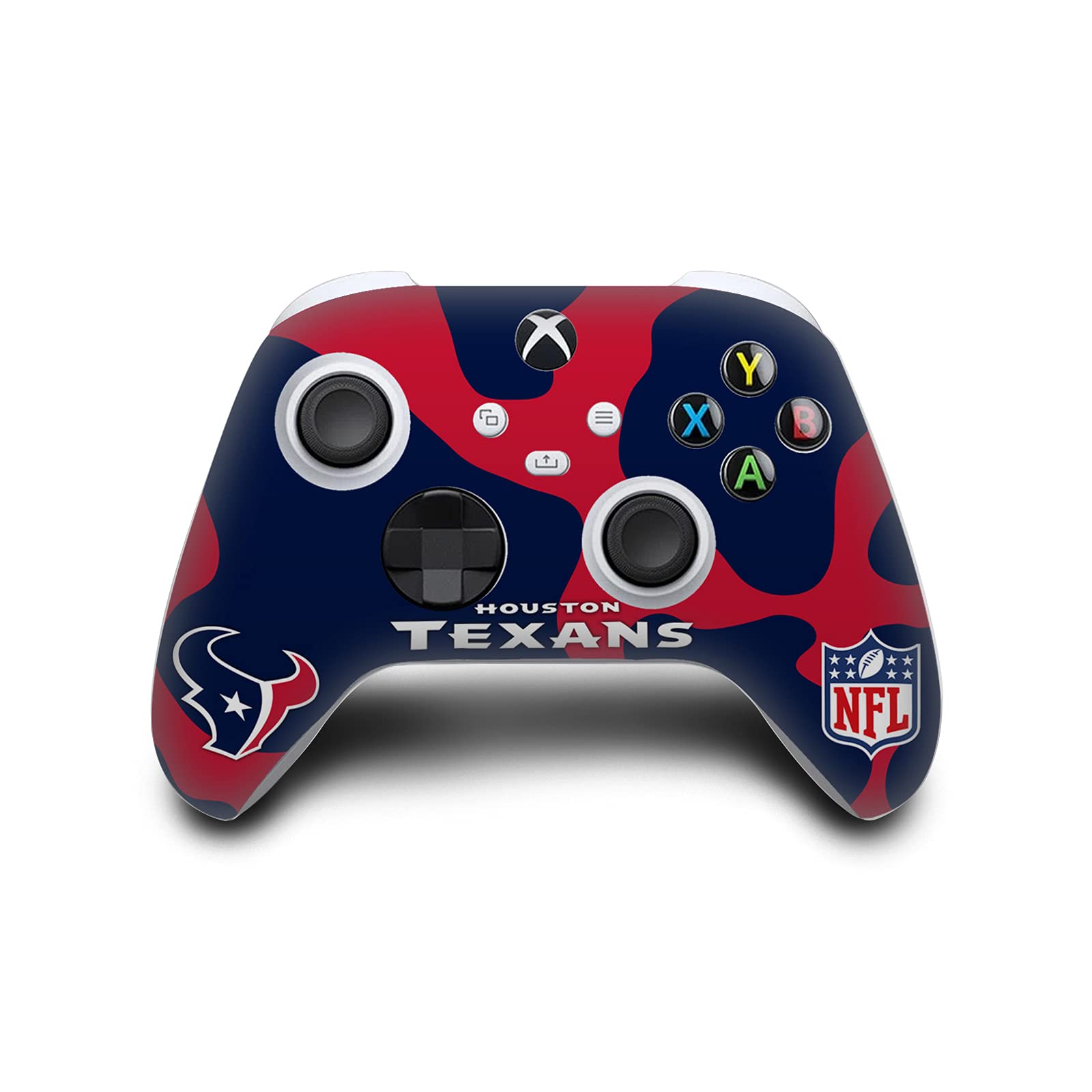 Official NFL Houston Texans Cow Vinyl Sticker Skin Compatible with Xbox Series S Console & Controller Bundle - Perfect for Gaming, Customizing Consoles, and Showing Team Spirit