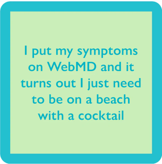 Stylish Summer Coaster Set - 6-Pack Absorbent Drink Coasters for Home, Bar & Outdoor Use - Perfect for Parties, BBQs & Beach Days