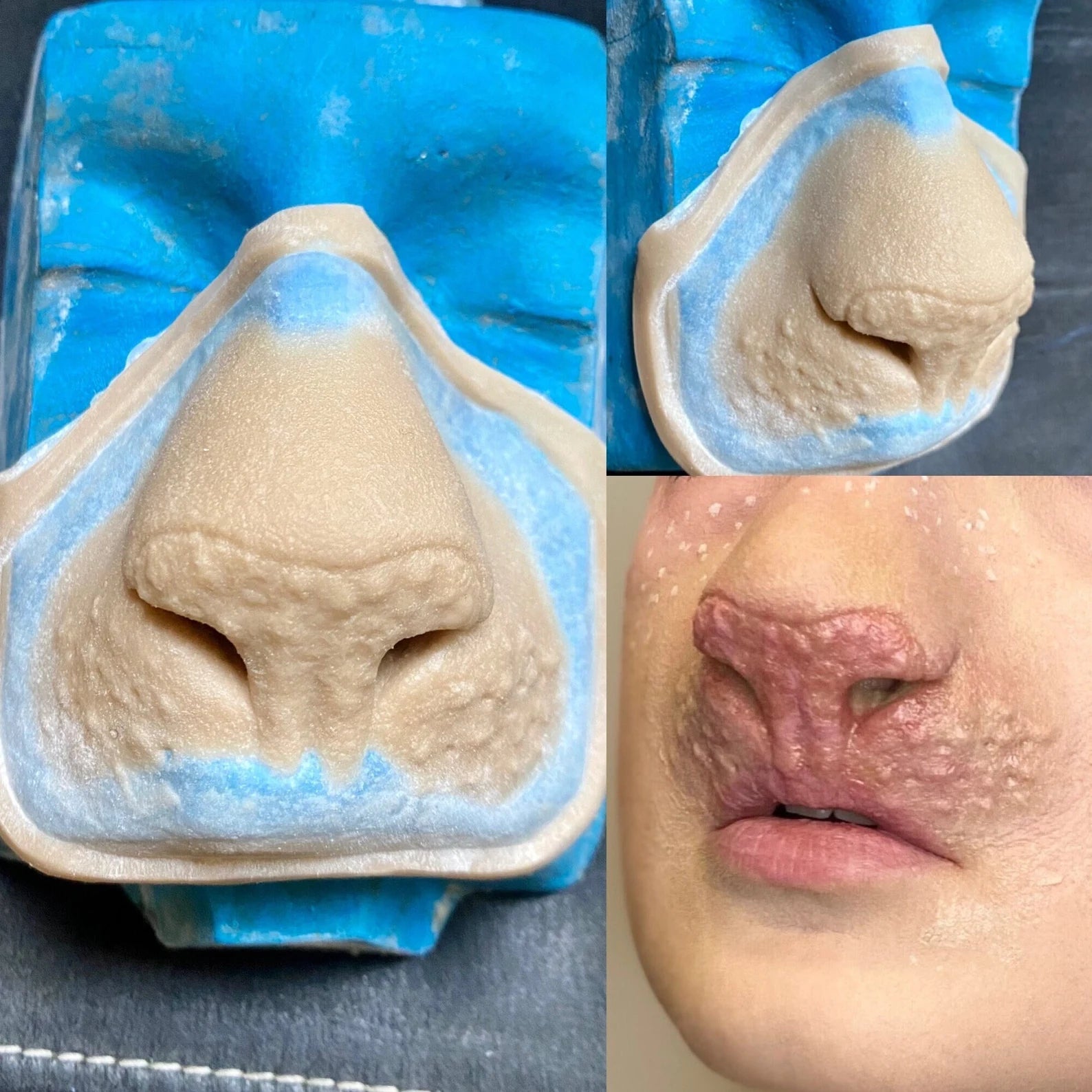 Obsidian FX Cat Lion Nose Silicone Prosthetic - Realistic Feline Costume Nose for Halloween, Cosplay & Theater Makeup - Perfect for Cat Costumes, Animal Transformations & Special Effects