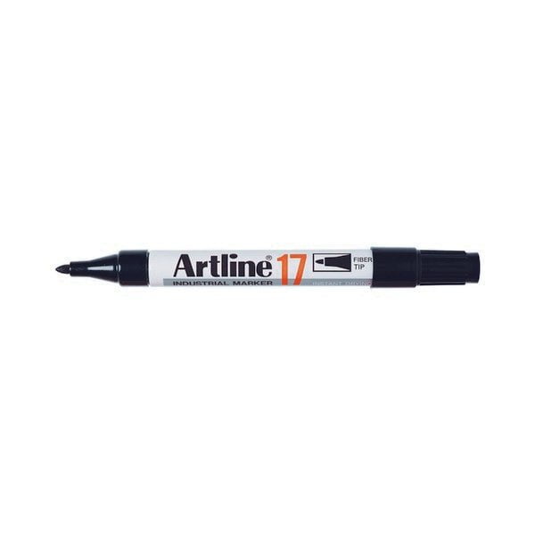 Artline 17 Industrial Permanent Marker - Bullet Tip, Black Ink, Pack of 12 - Ideal for Labeling, Warehouse Marking & Industrial Use