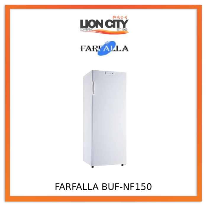 Farfalla BUF NF150 Upright Freezer 150L - Energy Efficient Compact Deep Freezer for Home, Garage, or Restaurant Use - Perfect for Storing Meat, Vegetables, and Frozen Foods