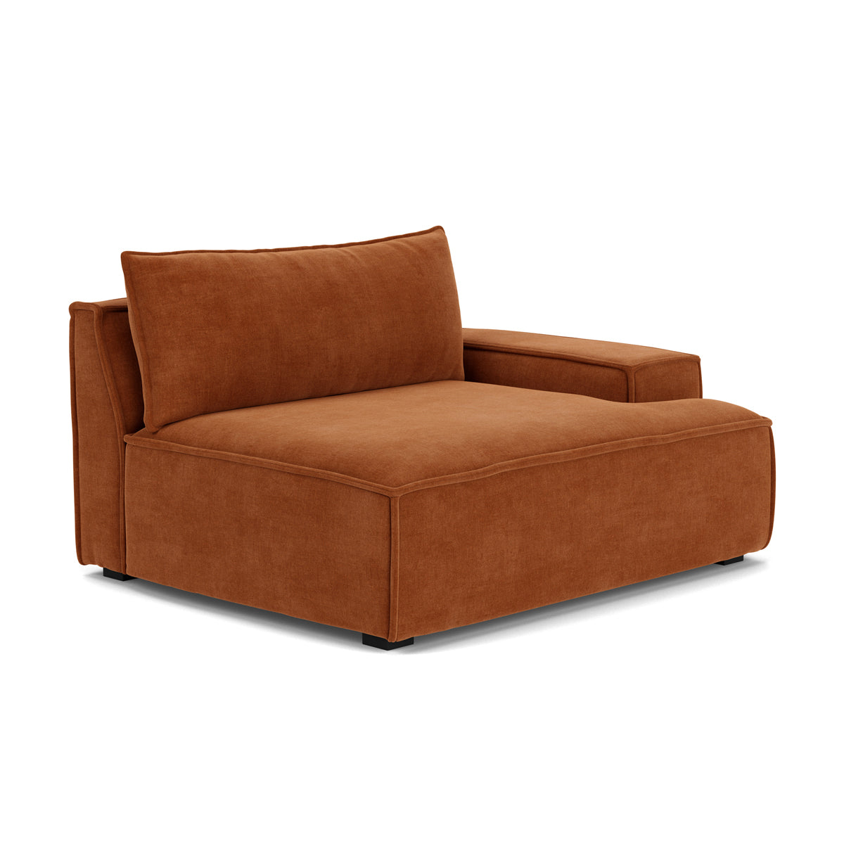 Daphne Fabric 1-Seater Right Arm Modular Sofa - Compact Modern Living Room Furniture for Small Spaces & Apartments