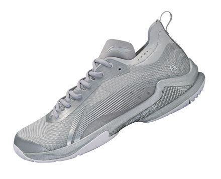 Li Ning Windy Blast Unisex Badminton Shoes - Breathable & Lightweight for Indoor Sports - Perfect for Badminton, Squash & Court Games (Grey, AYAS012-3)
