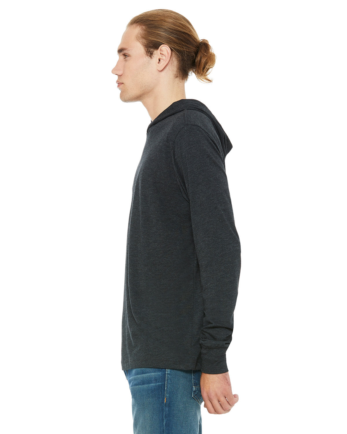 Bella + Canvas 3512 Unisex Jersey Long Sleeve Hoodie - Soft Cotton Pullover Sweatshirt for Men & Women - Perfect for Casual Wear, Gym, and Outdoor Activities