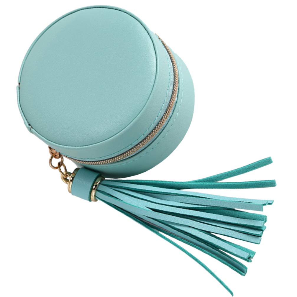 EXCEART Jewelry Organizer Box - PU Leather Necklace & Earring Storage Tray with Tassels, Multi-Compartment Ring Organizer for Jewelry Display & Travel (Perfect Gift Box for Women) - Keep Your Jewelry Tangle-Free at Home or On-The-Go
