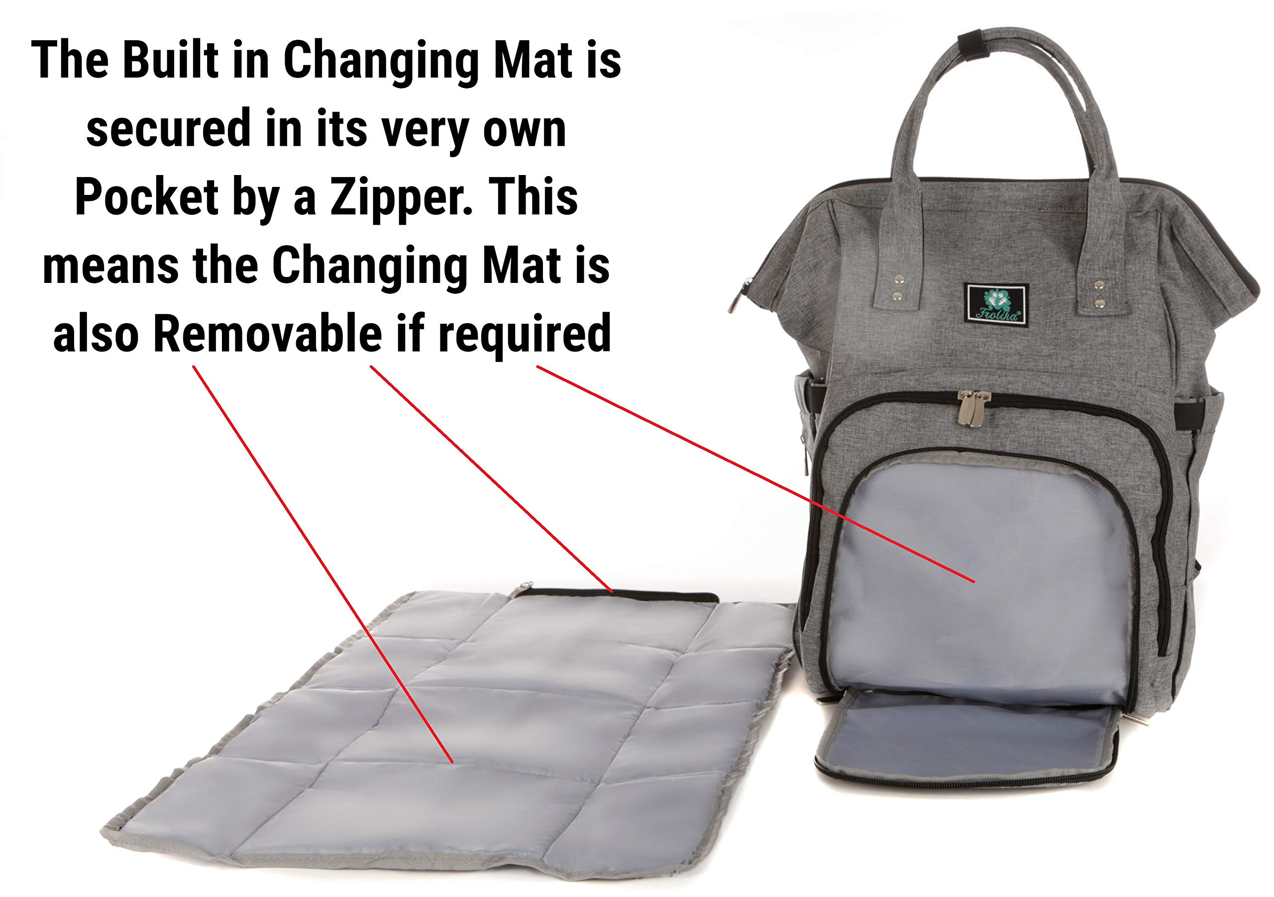 **Baby Diaper Bag Backpack with Changing Pad - Waterproof Travel Diaper Bag for Parents, Pacifier Holder & Organizer - Perfect for Newborn Essentials, Camping, Baby Shower Gifts & On-the-Go Parents**
