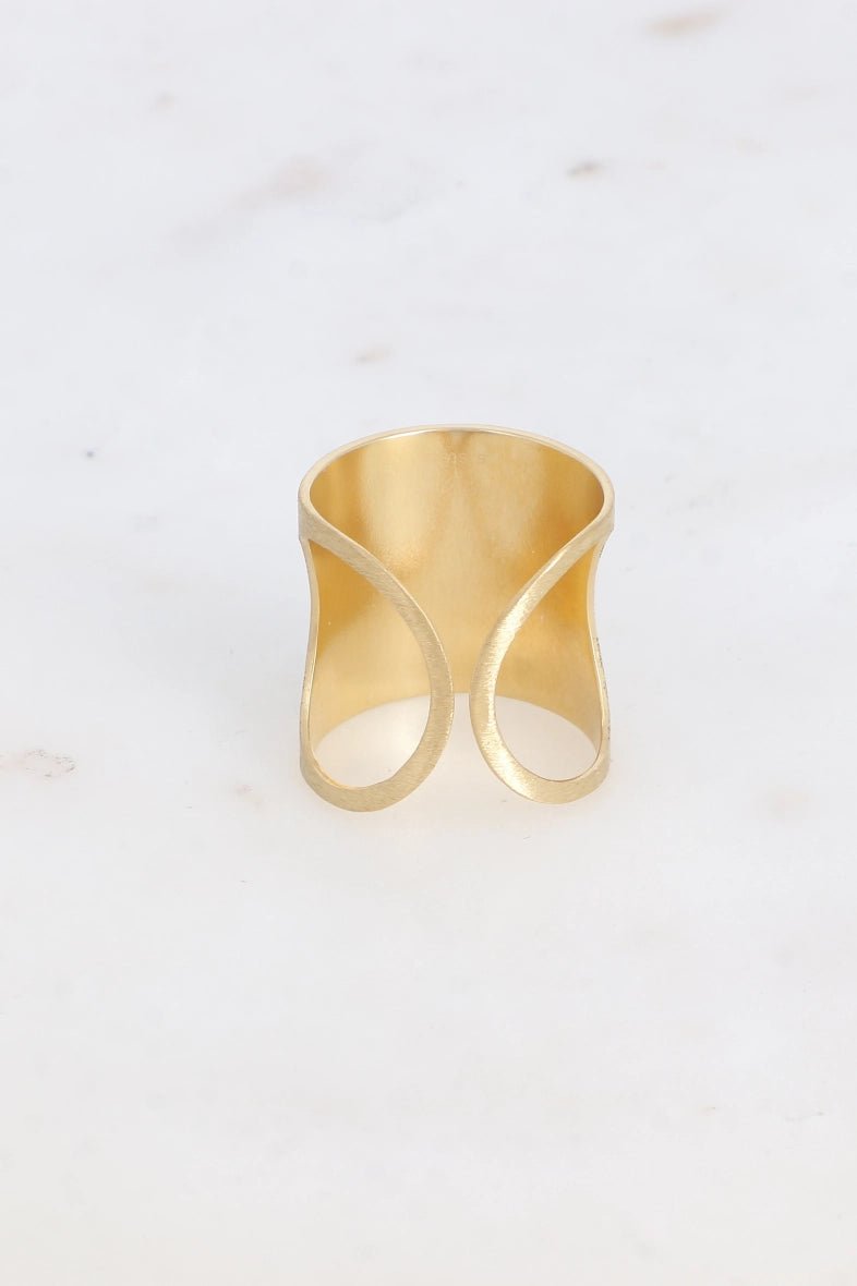 Large Type Brushed Bangle Ring - Bold & Elegant Jewelry for Women | Perfect for Parties, Weddings & Everyday Wear