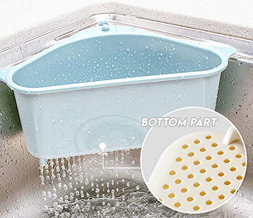 Garuda Enterprise Multipurpose Kitchen Sink Basket - Corner Sink Strainer, Plastic Dish Organizer & Drain Tray for Efficient Kitchen Organization | Perfect for Washing Dishes, Draining Fruits & Organizing Utensils