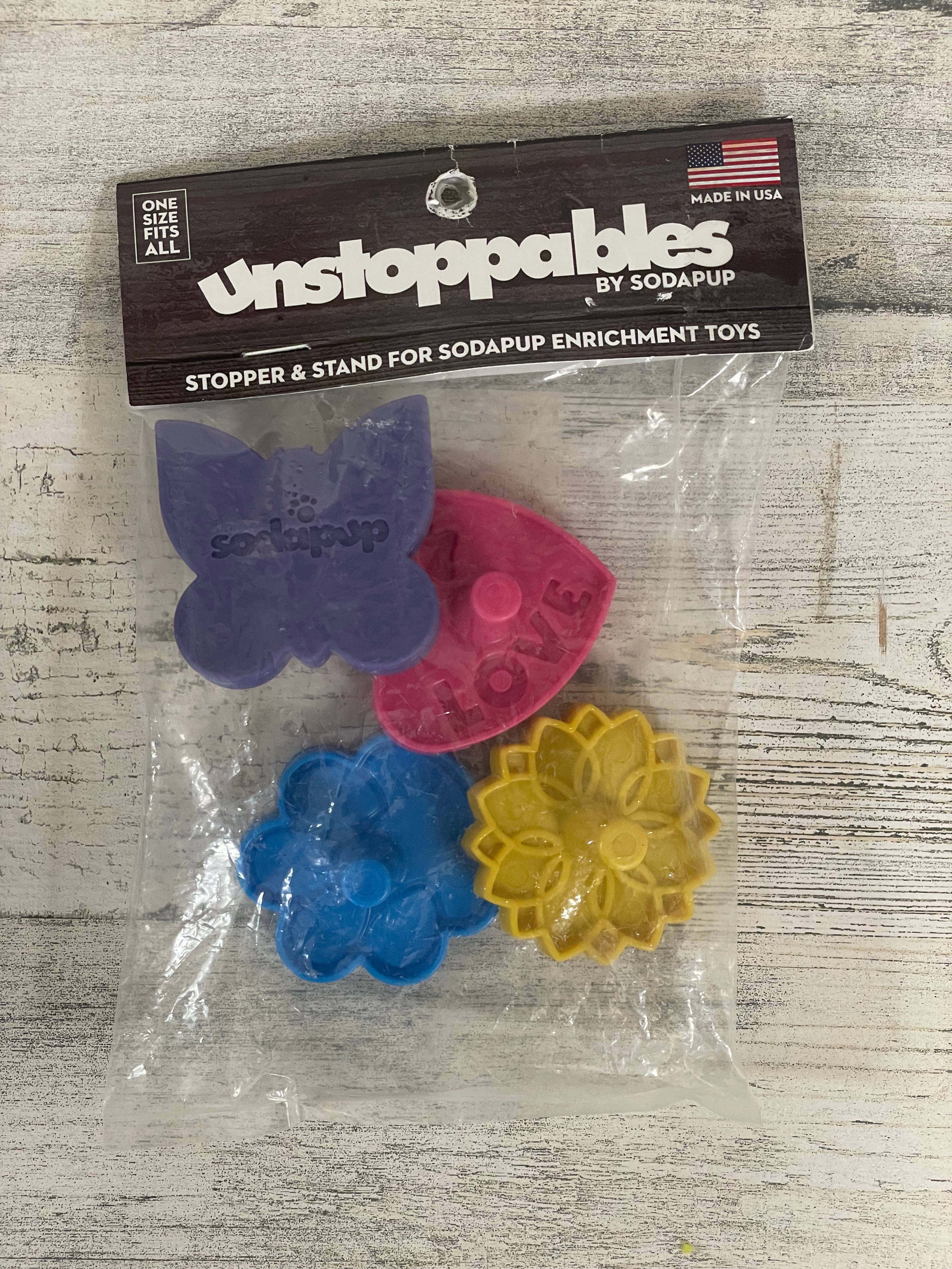 SodaPup Unstoppables Dog Chew Toys - 4 Pack Durable Rubber Chews for Aggressive Chewers - Perfect for Large Dogs, Puppy Teething & Interactive Playtime