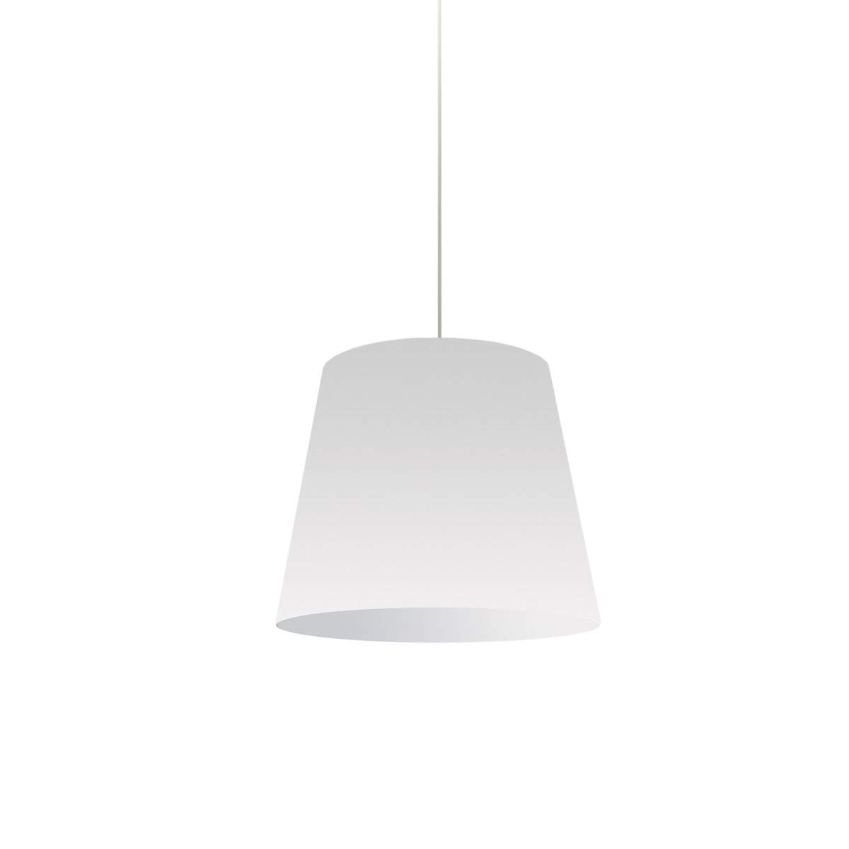 Oversized Drum 1-Light Pendant Ceiling Light in White - Small Size | Modern Farmhouse Lighting for Dining Room, Kitchen Island & Bedroom