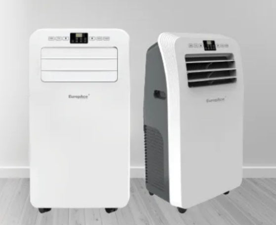 EuropAce EPAC 12Y5 Portable Air Conditioner - 12K BTU Cooling Power for Rooms up to 450 sq ft | Perfect for Bedrooms, Living Rooms & Home Offices | Energy Efficient & Easy to Install