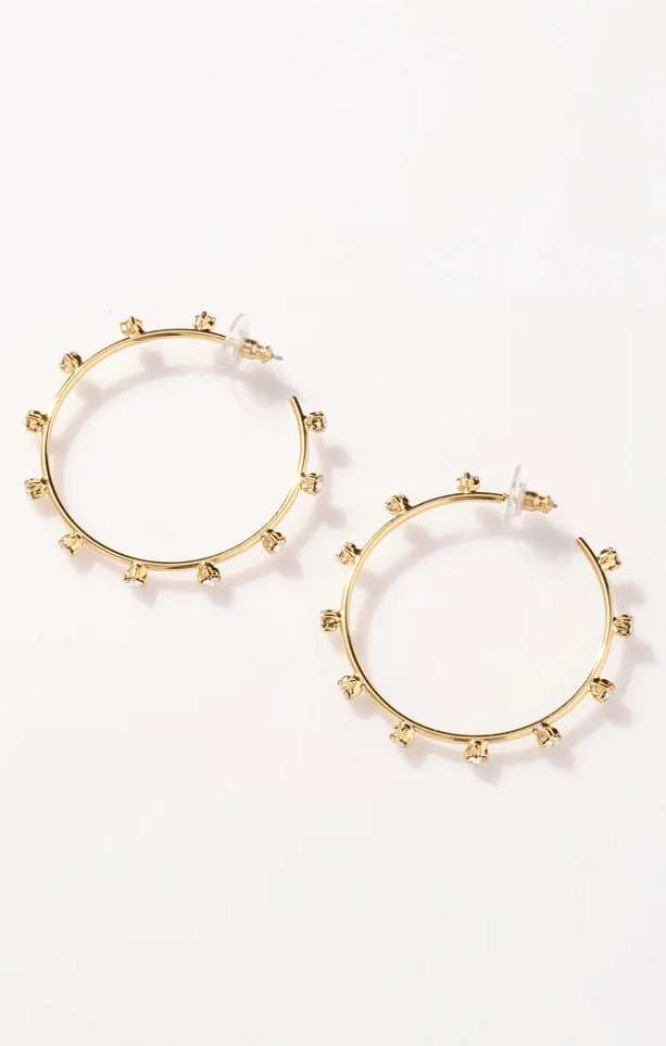 Faithy Jewels Large Amanda Hoop Earrings - 14K Gold Plated Chunky Statement Hoops for Women | Perfect for Parties, Weddings & Everyday Elegance