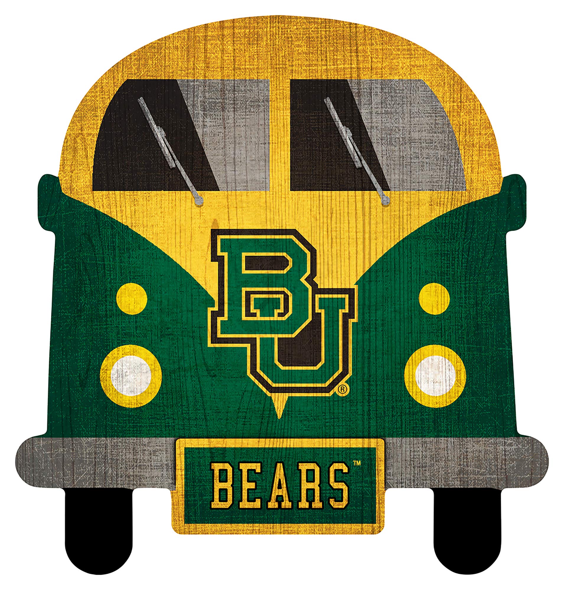 Fan Creations NCAA 12 Inch Team Bus Sign - Officially Licensed College Sports Decor for Tailgating, Game Day & Dorm Room - Perfect for Football, Basketball & Baseball Fans