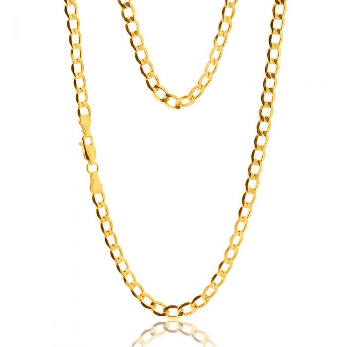 9ct Silver Filled Curb Chain Necklace 45cm (18