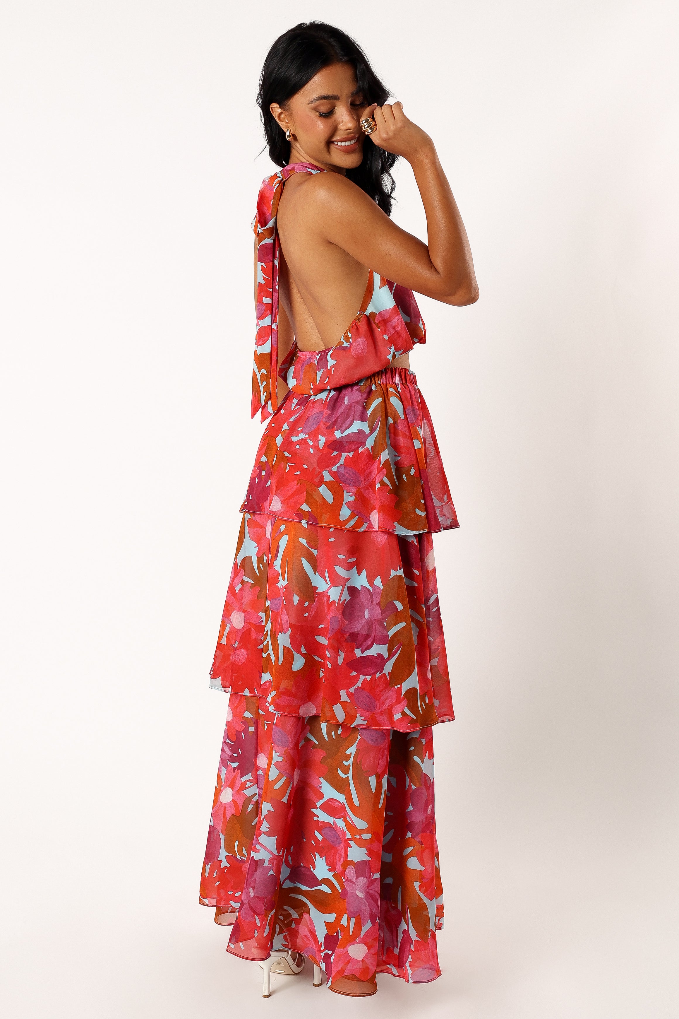 Blaise Frill Skirt - Pink Azalea Floral Print Women's Fashion Skirt for Spring Summer Outfits, Date Night & Party Wear
