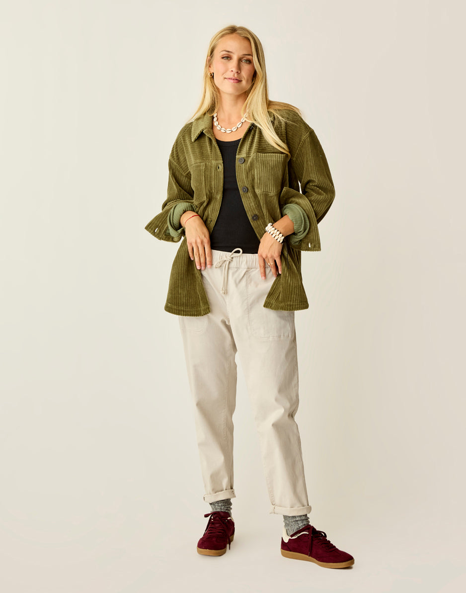 Zoe Twill Pants for Women - High Waisted Comfortable Casual Trousers in Birch Color | Perfect for Office, Travel & Everyday Wear