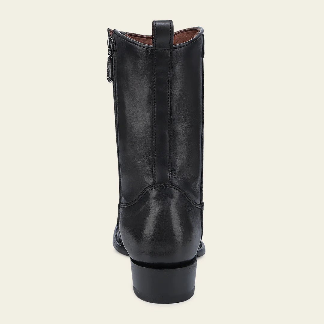 Men's Cuadra Black Cowboy Boots - Genuine Stingray Leather Ankle Boots with Zip for Western Style | Perfect for Rodeo, Country Music Festivals & Casual Wear