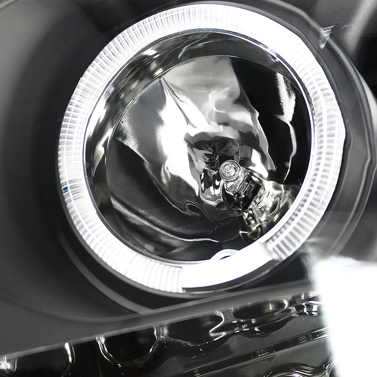 Spec-D Tuning Black Projector LED Headlights & Glossy Black Smoke Tail Lights - Compatible with 2002-2005 Dodge Ram (Left & Right Pair) - High Performance Lighting for Night Driving & Off-Road Adventures
