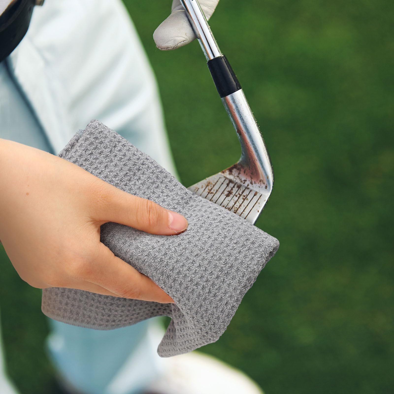4 Pack Funny Golf Towels with Clip - Embroidered Golf Accessories for Golf Bags & Clubs - Perfect Gift for Men, Women, Golf Fans (24