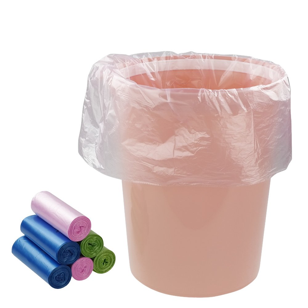 2.6 Gallon Colored Trash Bags - 120 Count (6 Rolls) | Small Wastebasket Liners for Bathroom, Office & Bedroom Garbage Cans
