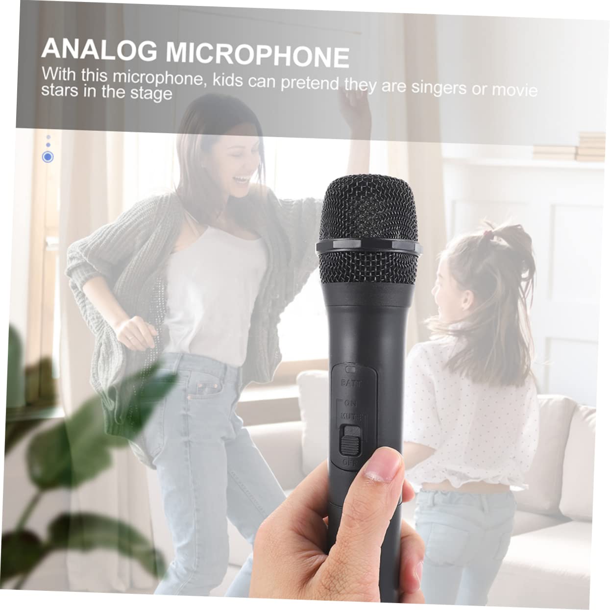 BCOATH Kids Toy Microphone - Pretend Play Karaoke Toy for Toddlers & Children, Eco-Friendly Plastic Microphone Accessory for Singing & Role Play - Perfect for Birthday Gifts & Home Karaoke Fun