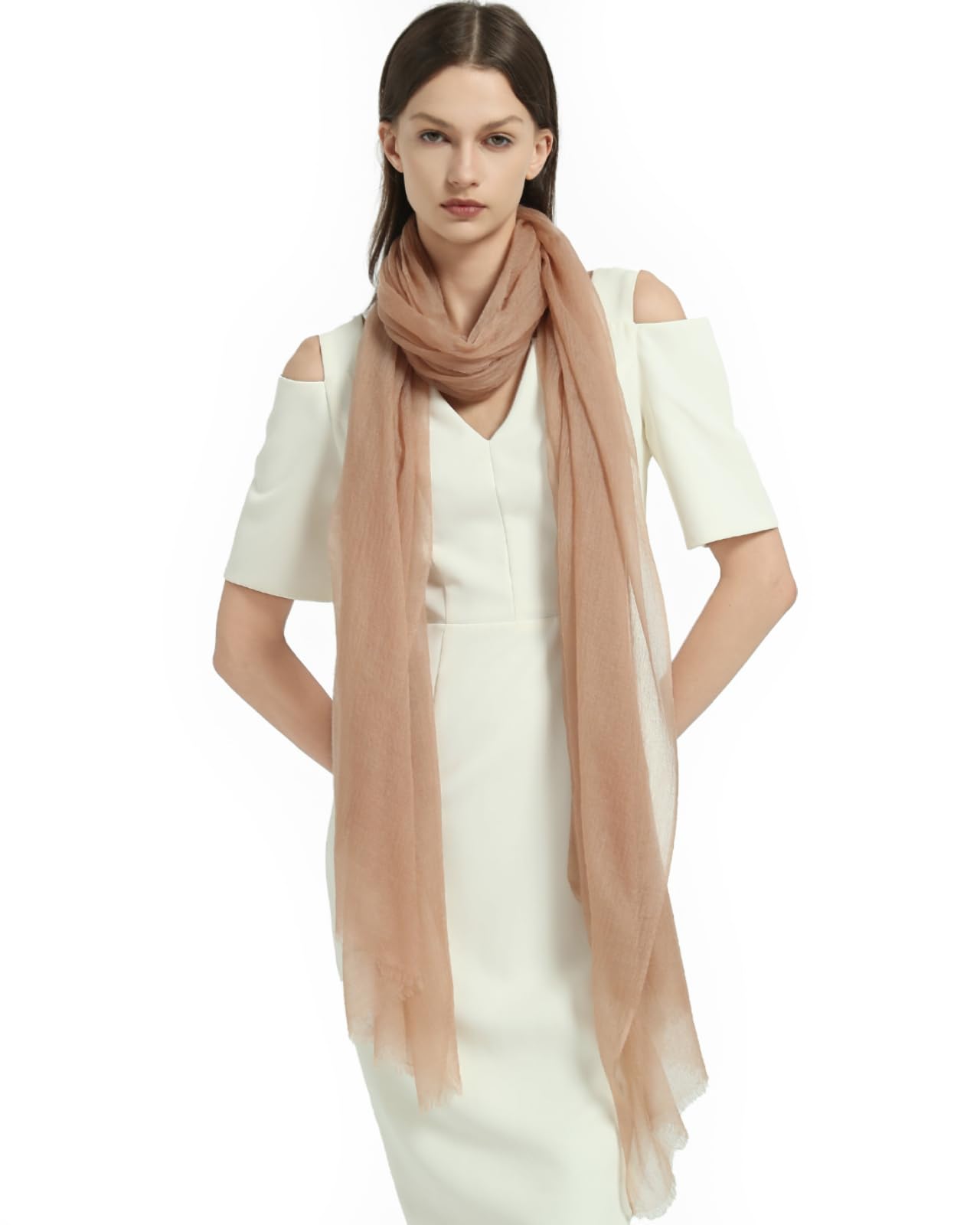 Luxury Featherlight Cashmere Scarf for Women - Ultra Soft & Lightweight Shawl, Oversized 230x100cm Pashmina Wrap - Perfect for Travel, Office & Evening Wear