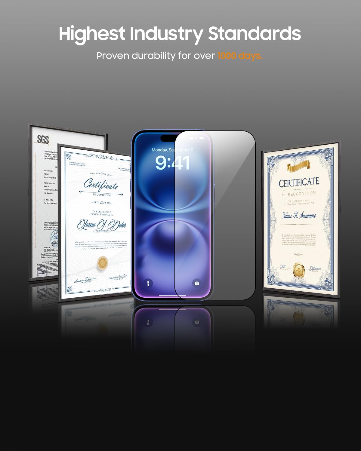 MANTO Screen Protector for iPhone 16 Pro Max - Tempered Glass, Anti-Scratch, Bubble-Free, HD Clear - Perfect for Work, Travel & Everyday Protection