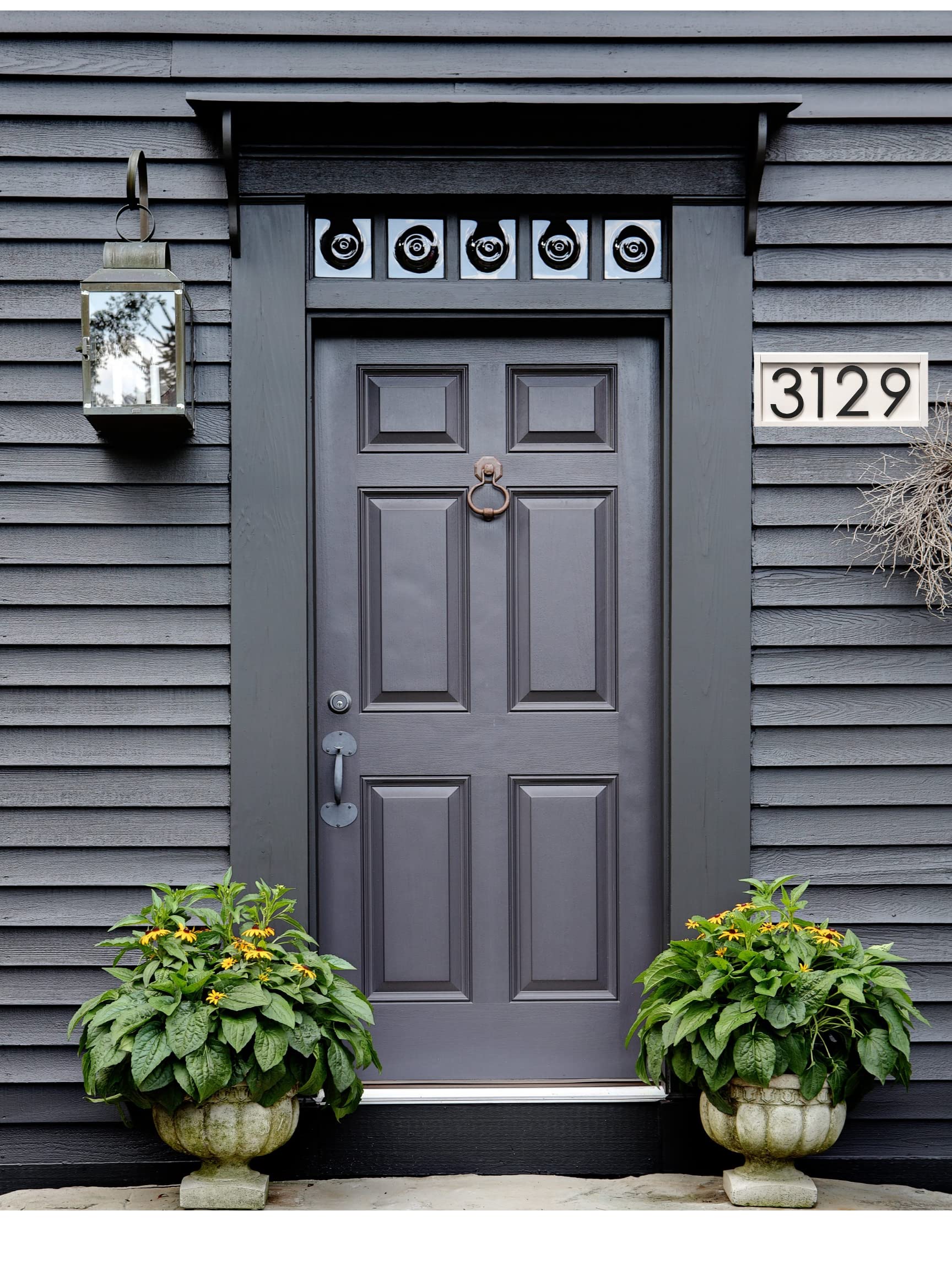 Modern Outdoor Address Plaque - Customizable Waterproof Yard Sign for House Numbers 1-5 | Perfect for Front Door, Mailbox & Curb Appeal