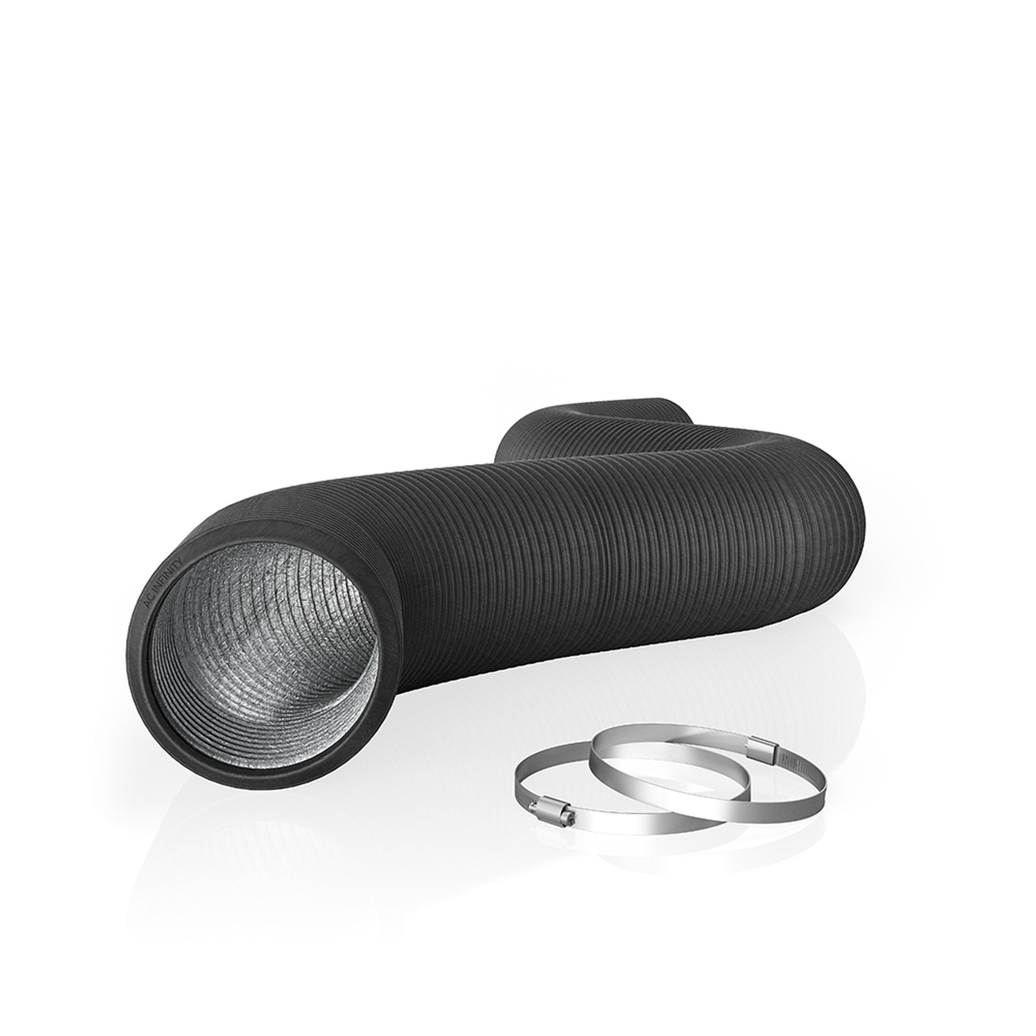 AC Infinity 8 Inch Flexible 4-Layer Ducting - 8ft (2.4m) HVAC Ventilation Hose for Grow Tents, Hydroponics & Indoor Air Circulation