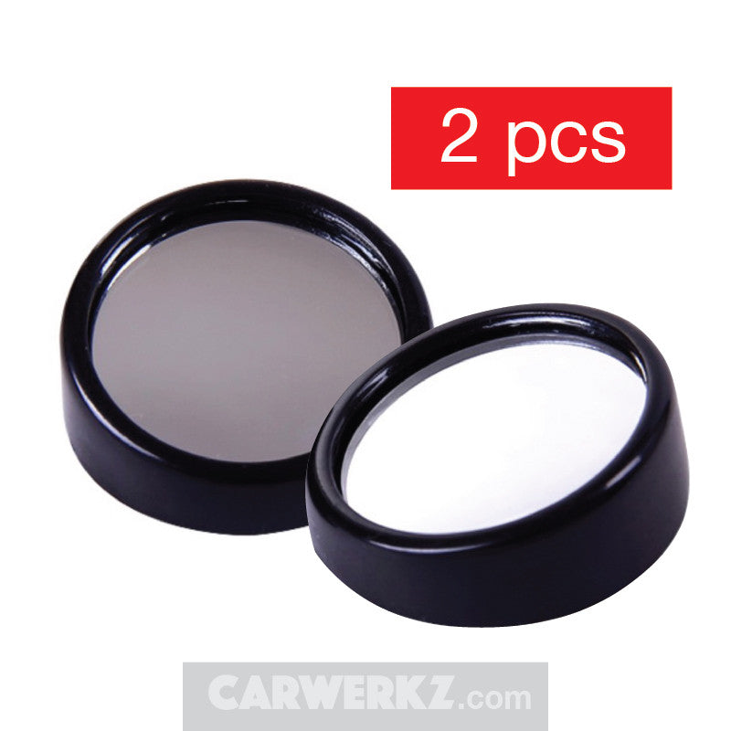 3R Round Blindspot Mirror Black - Universal Car Side Mirror for Enhanced Safety and Visibility - Perfect for Parking, Lane Changes, and Blind Spot Monitoring